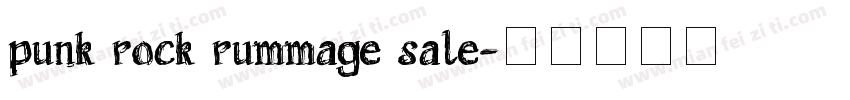 punk rock rummage sale字体转换
